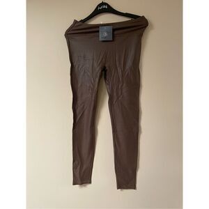 Tagoo Womens Medium Faux Leather Leggings Tummy Control High Waisted Pants New